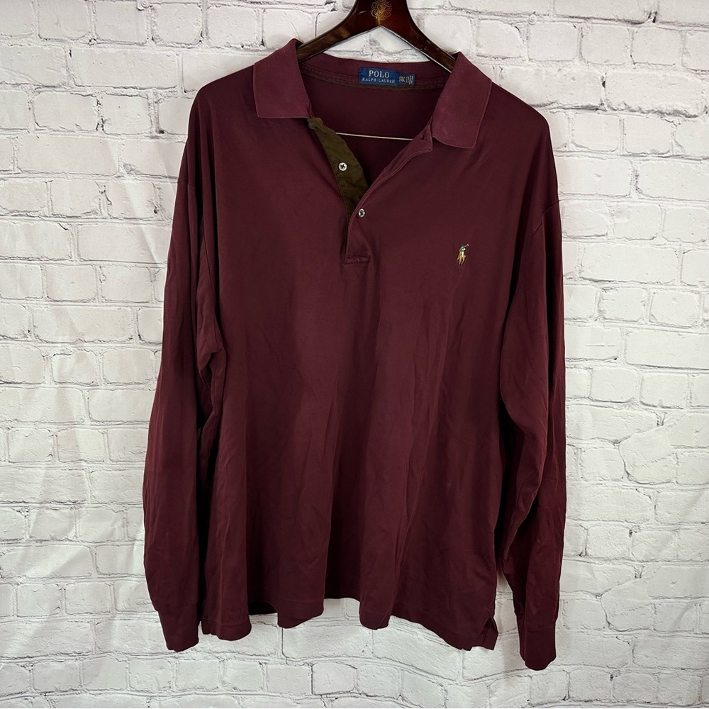 polo Ralph Lauren Long Sleeve Polo Shirt mens 2XLT preppy business casual